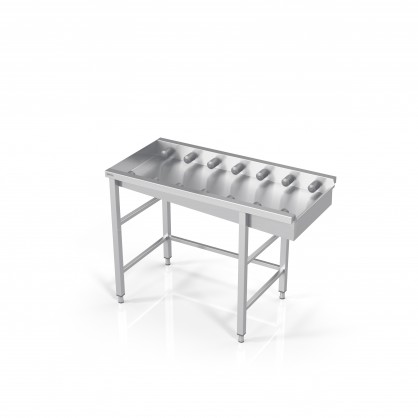 Table to Dishwasher With Short Rolls and Frame